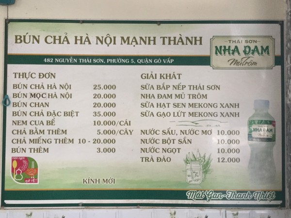  Bún Chả Hà Nội Mạnh Thành - Quán Bún Chả Hà Nội Ngon Quận Gò Vấp